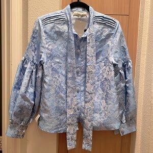 NWT Sister Jane DREAM Diana Jacquard Bow Shirt 2023